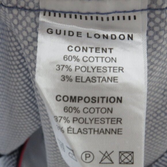 Guide London* Men's Short Sleeve Button Down Curved Hem Polka Dot Shirt~ Size XL - Picture 5 of 11